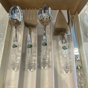 Godinger Silver and Crystal Handle 5 piece Serving Set